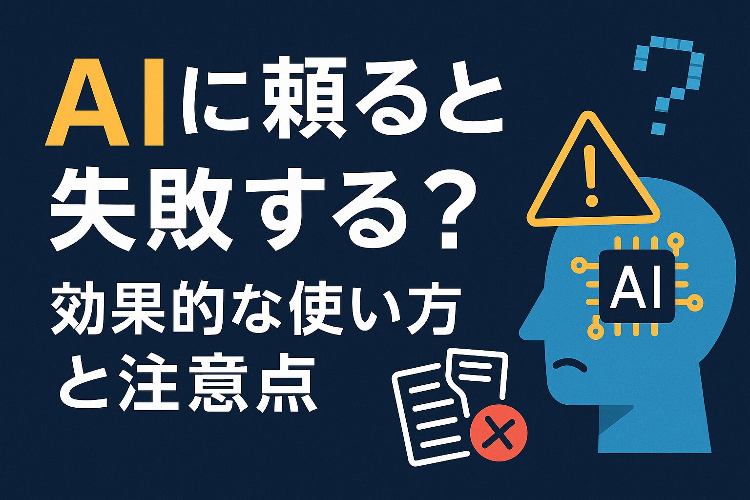 AIに頼ると失敗する？効果的な使い方と注意点がわかる画像
