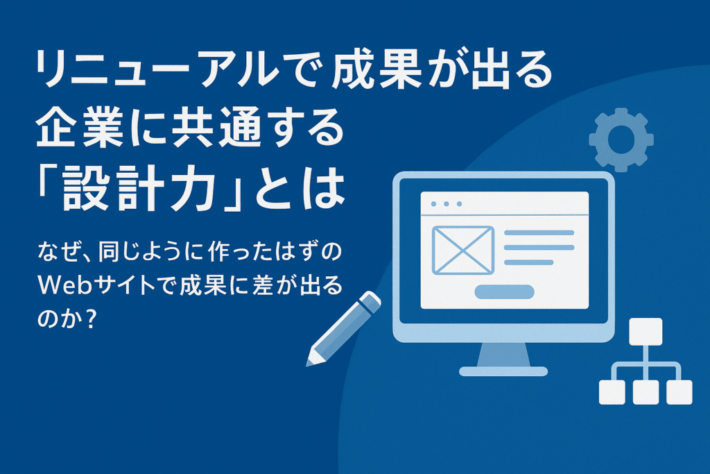 リニューアルで成果が出る企業に共通する「設計力」とはがわかる画像