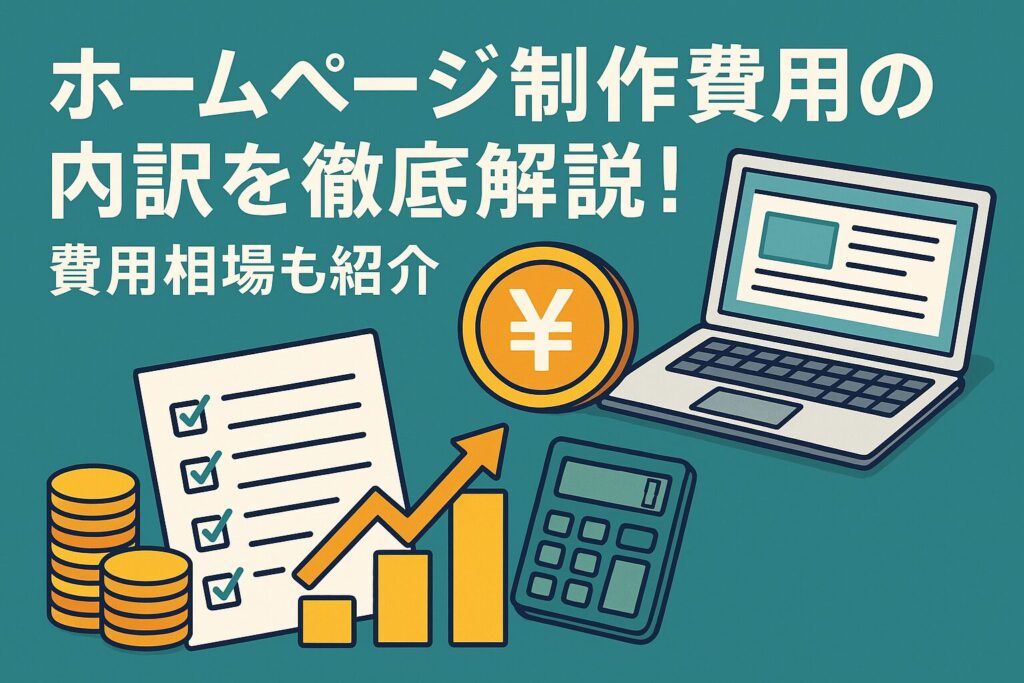 ホームページ制作費用の内訳を徹底解説！費用相場も紹介がわかる画像