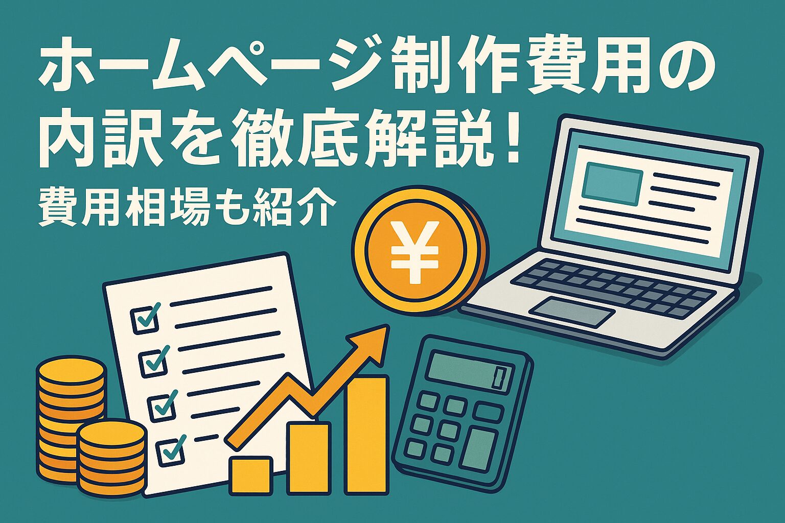 ホームページ制作費用の内訳を徹底解説！費用相場も紹介がわかる画像