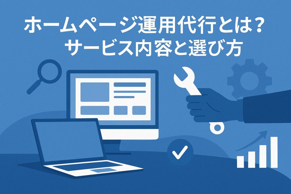 ホームページ運用代行とは？サービス内容と選び方がわかる画像