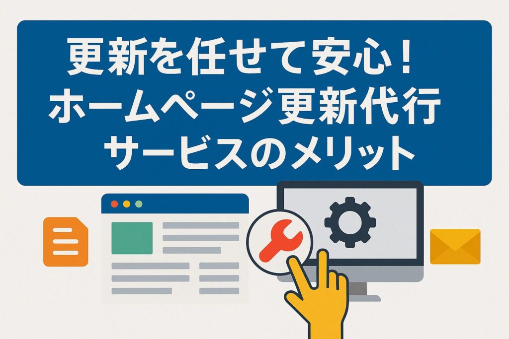 更新を任せて安心！ホームページ更新代行サービスのメリットがわかる画像